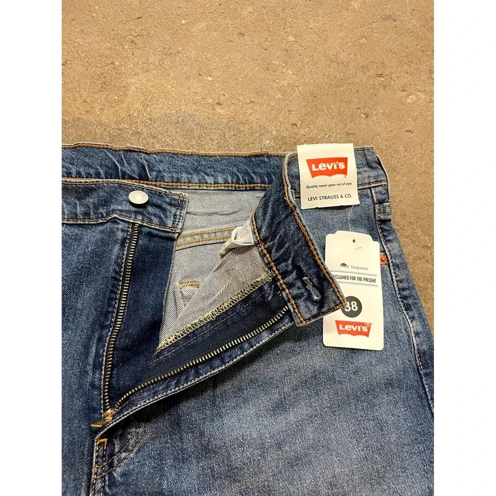 Levi's 512 Slim Taper Fit Jeans Mens 38x34 Blue Denim‎ Cotton Stretch High Rise